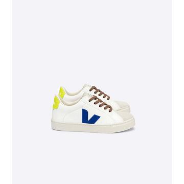 Veja ESPLAR LACES CHROMEFREE Kids' Shoes White/Blue | NZ 733ILH